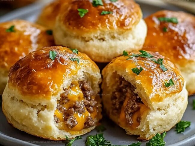 How to Make Cheeseburger Bombs With Buttery Dough