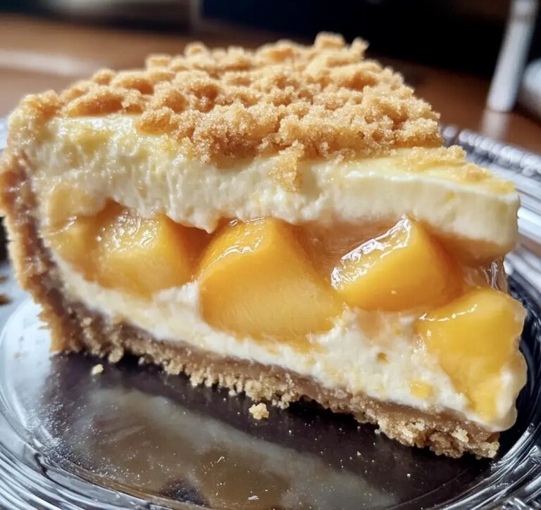 Peach Cobbler Stuffed Cheesecake Recipe