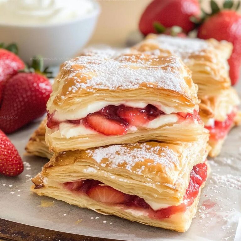 Strawberry Flaky Puffs Recipe