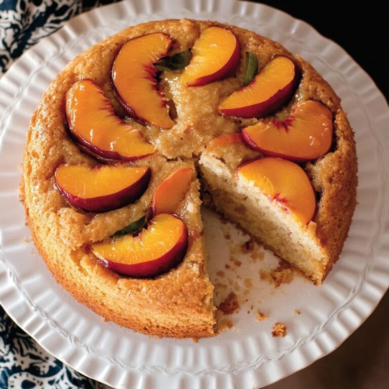 Vegan Peach Coffee Cake Recipe