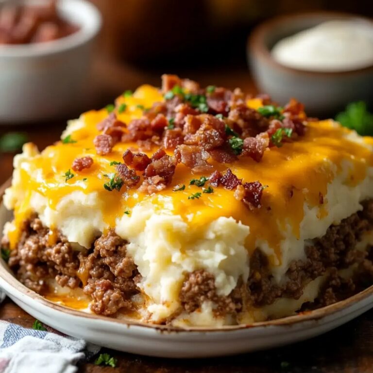 Cheesy Loaded Meatloaf Casserole Recipe