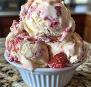 Strawberry Vanilla Bean Ice Cream Recipe