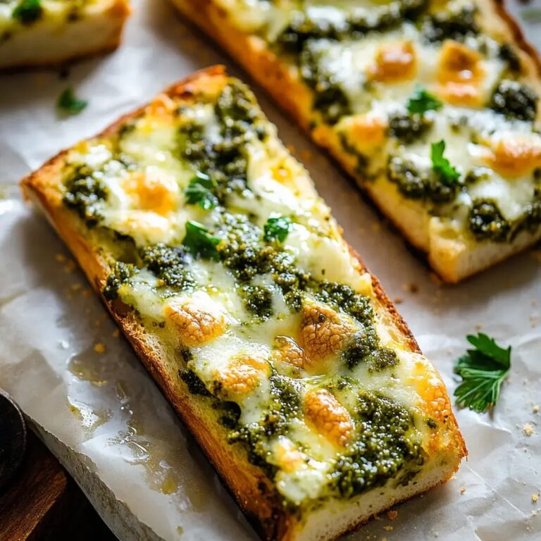 Cheesy Pesto Garlic Bread Recipe