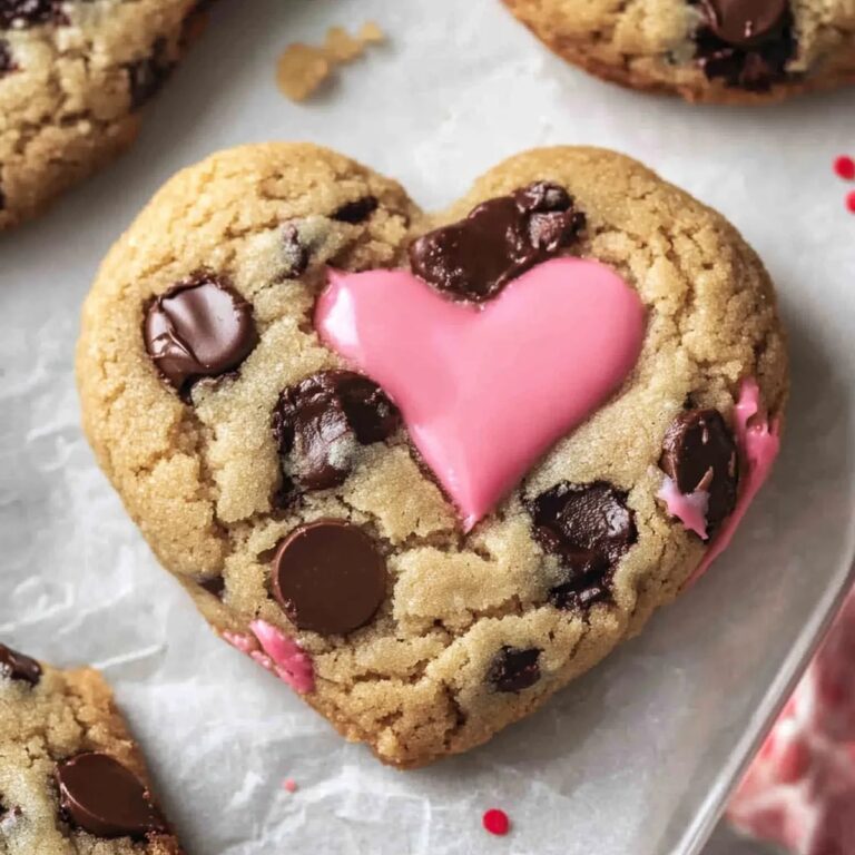 Easy Heart Shaped Chocolate Chip Cookies Recipe