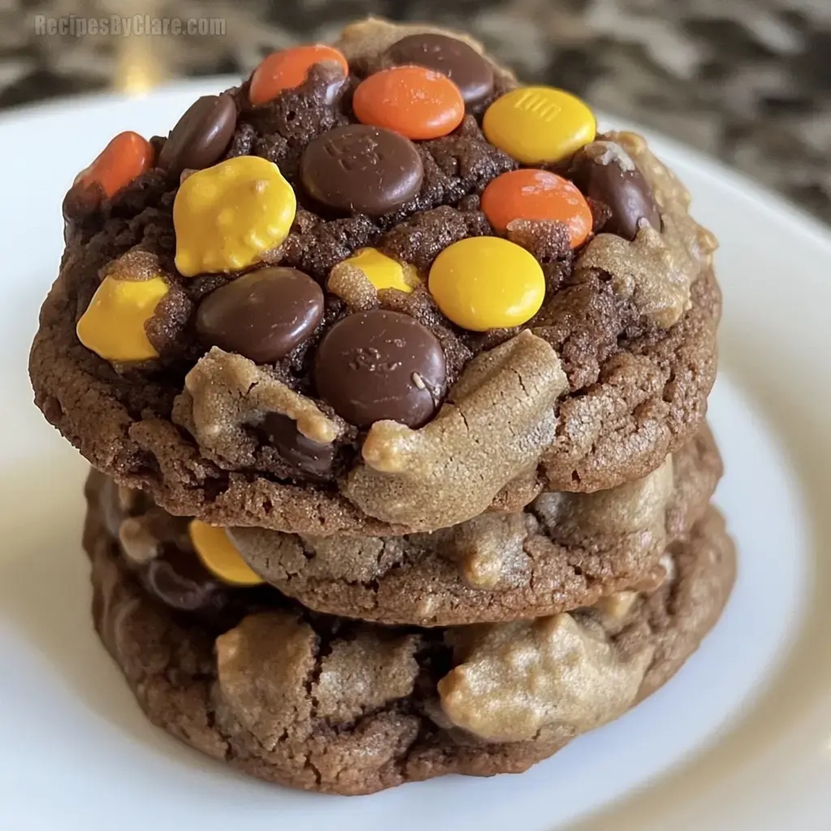 Chocolate Reeses Pieces Cookies Recipe