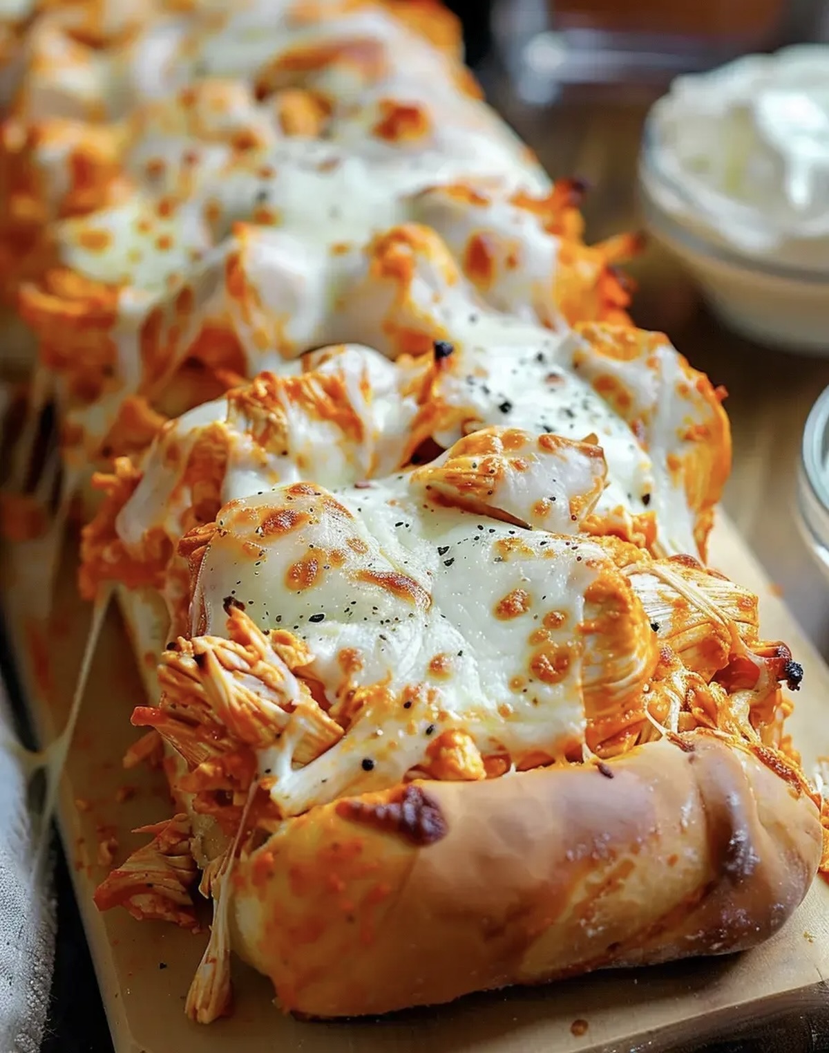 Buffalo Chicken Garbage Bread Recipe