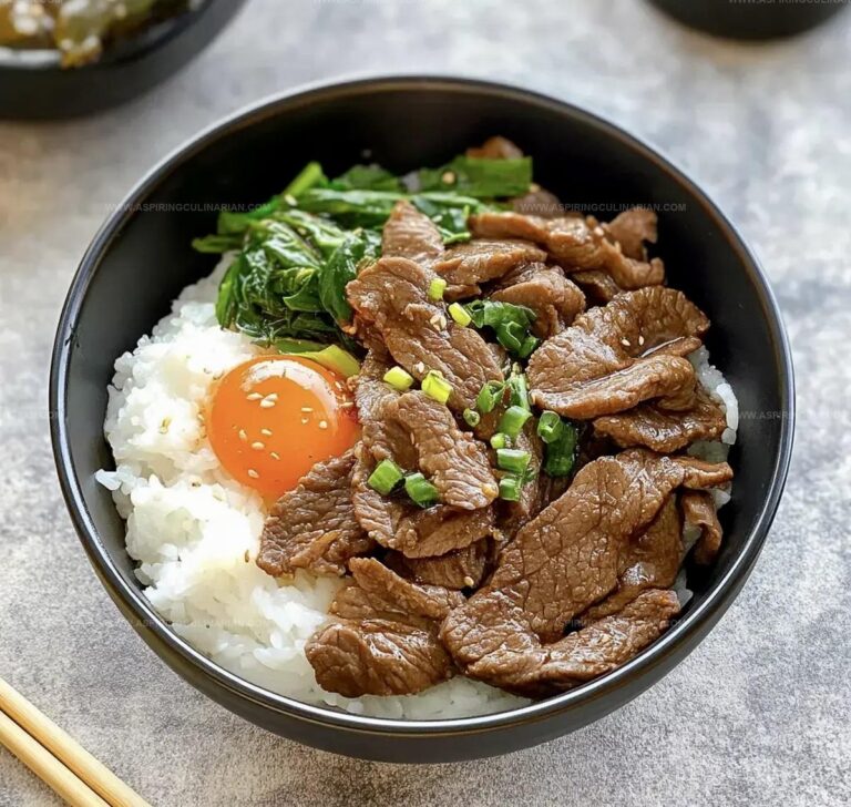 Japanese Beef Bowl Gyudon Recipe
