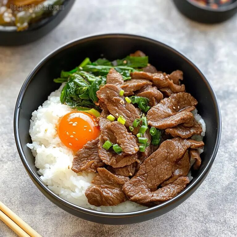 Japanese Beef Bowl Gyudon Recipe