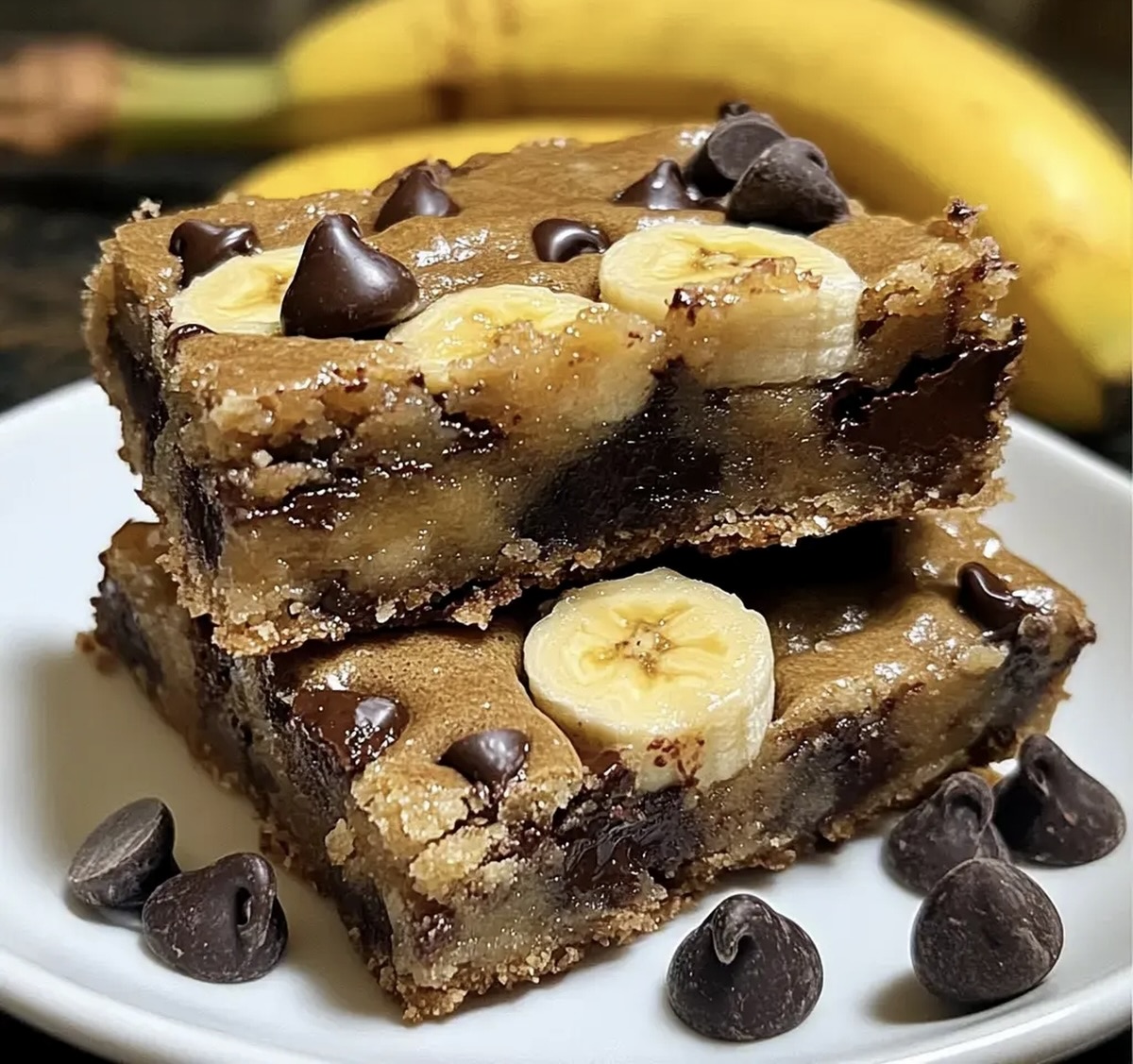 Decadent Banana Chocolate Chip Bars Recipe