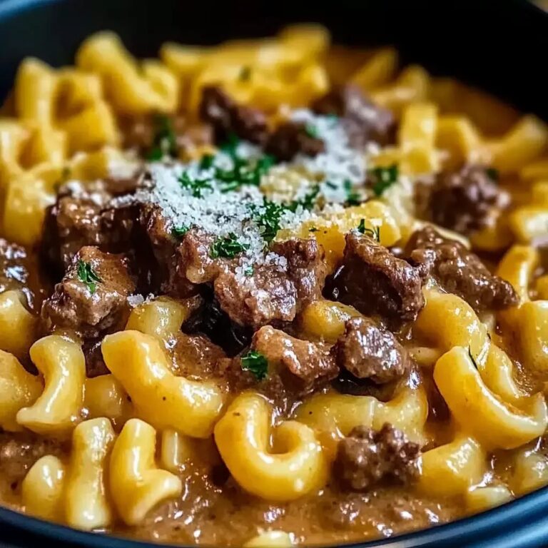 Creamy Garlic Beef Pasta Recipe