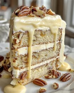 White Chocolate Pecan Layer Cake Recipe