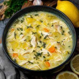 Avgolemono Lemon Chicken Soup Recipe