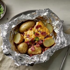Cheesy Bacon Ranch Potato Foil Packets Recipe