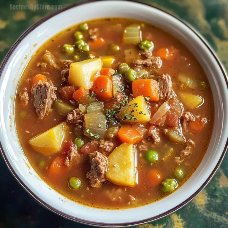 Old Fashioned Vegetable Beef Soup Recipe