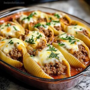 Creamy Ricotta Beef Stuffed Shells Pasta Recipe