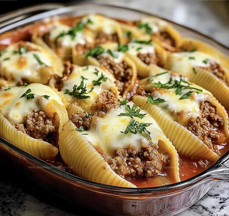 Creamy Ricotta Beef Stuffed Shells Pasta Recipe
