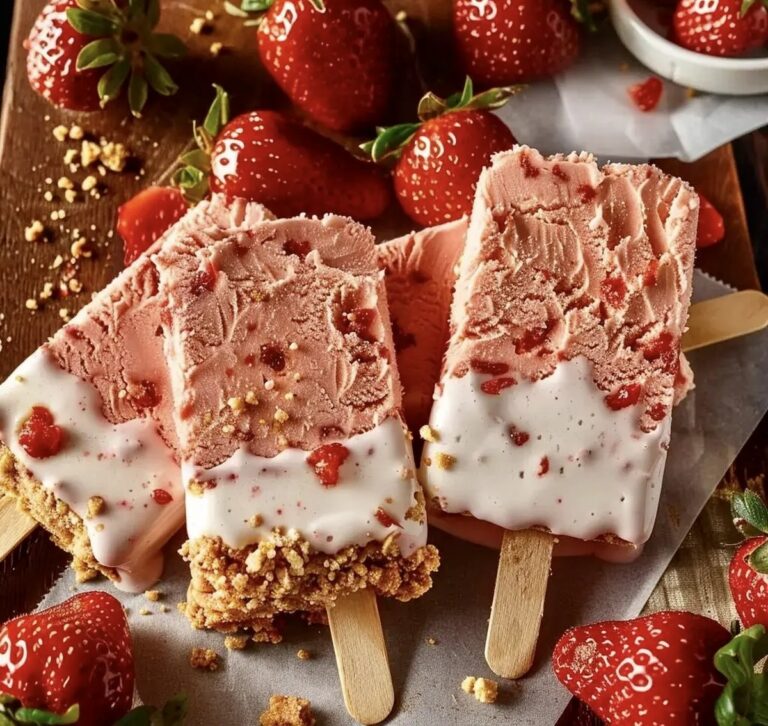 Strawberry Shortcake Ice Cream Bars Recipe