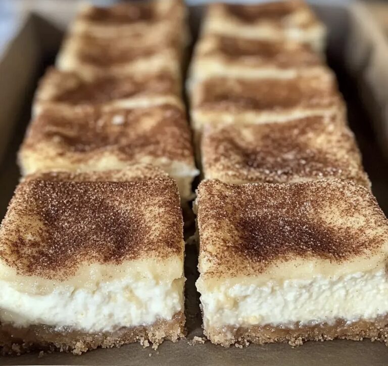 Cinnamon Churro Cheesecake Bars Recipe