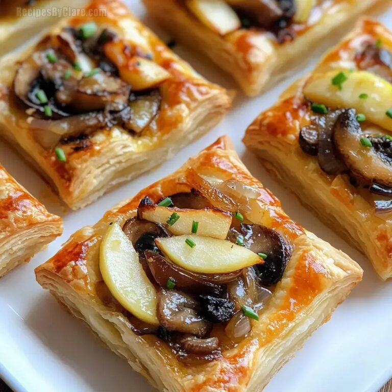 Caramelized Onion Mushroom Apple Gruyere Bites Recipe