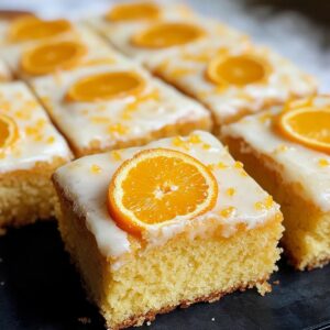 Orange Drizzle Traybake Cake Recipe