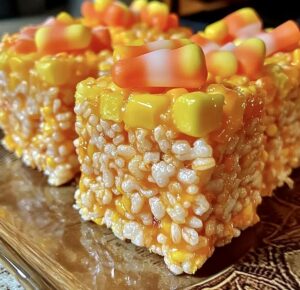 Candy Corn Rice Krispies Treats Recipe