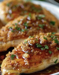 Double Crunch Honey Garlic Chicken Breasts Recipe