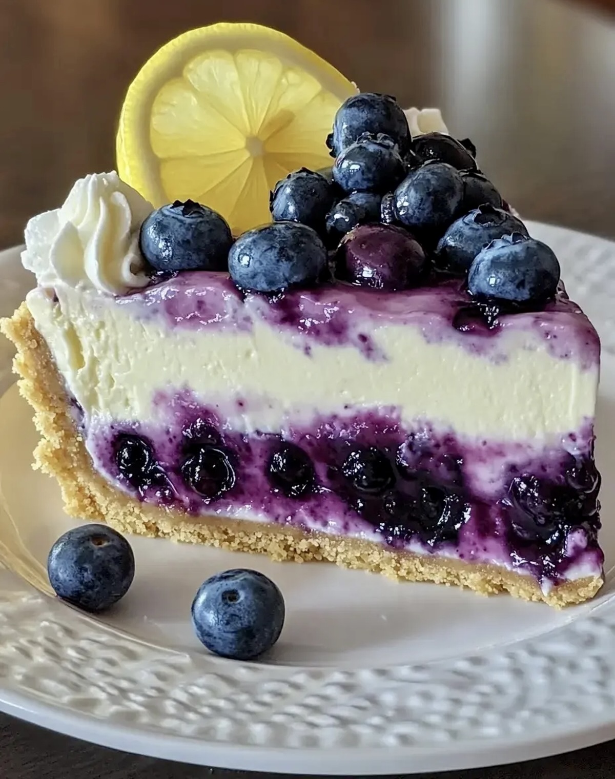Lemon Blueberry Cheesecake Slice Recipe