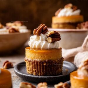 Pumpkin Pecan Mini Cheesecakes Recipe