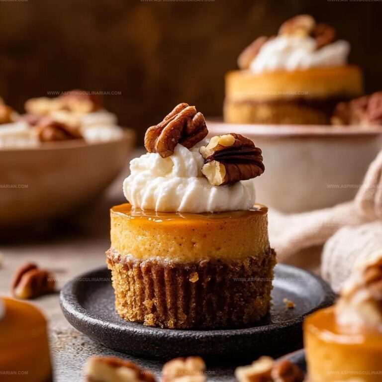 Pumpkin Pecan Mini Cheesecakes Recipe