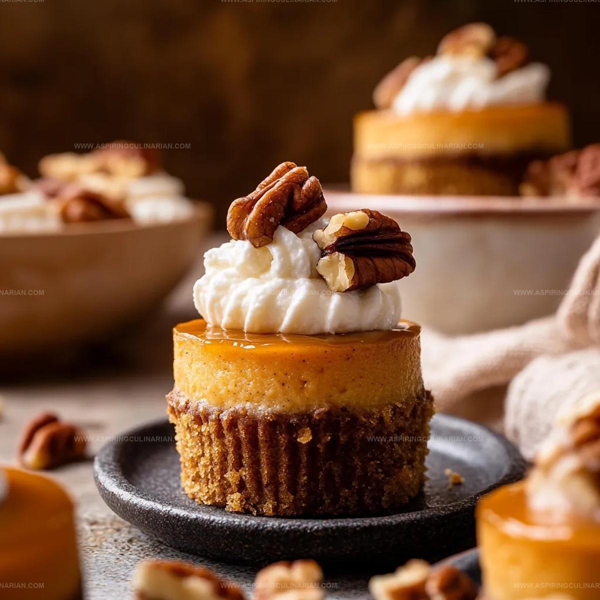 Pumpkin Pecan Mini Cheesecakes Recipe