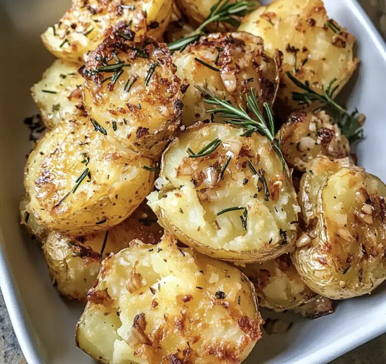 Rosemary Garlic Smashed Potatoes Recipe