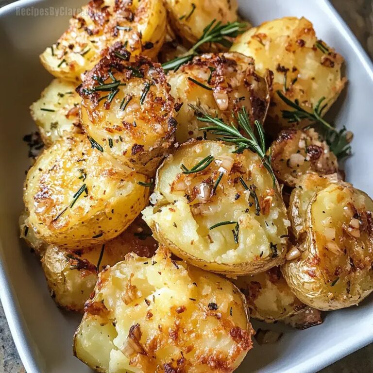 Rosemary Garlic Smashed Potatoes Recipe