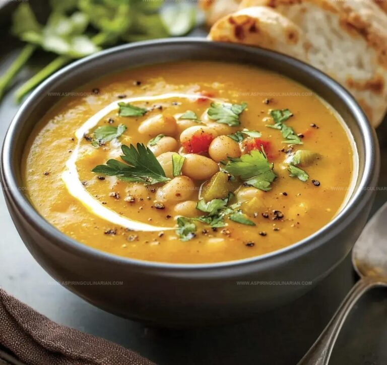 Baked Kabocha Squash Butter Bean Soup Recipe