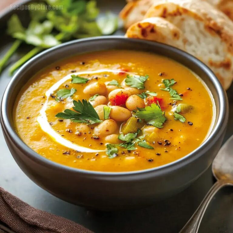 Baked Kabocha Squash Butter Bean Soup Recipe