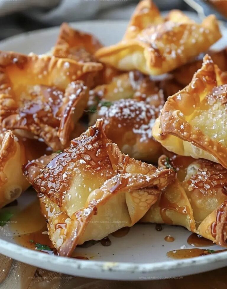 Air Fryer Caramel Apple Wontons Recipe