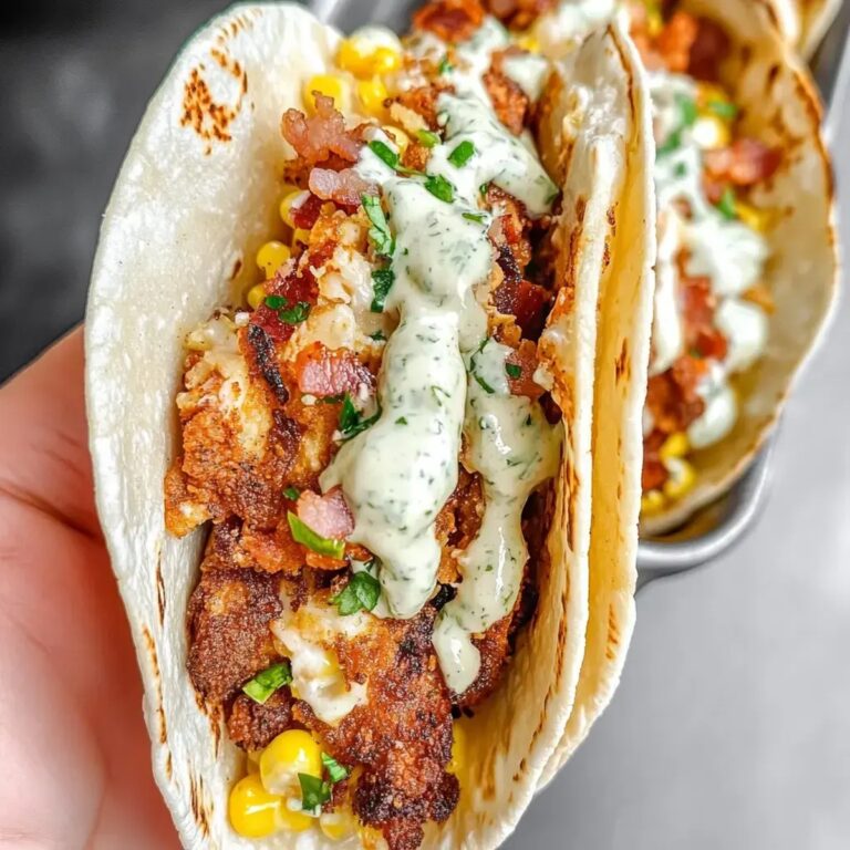 Fried Chicken Street Corn Tacos Recipe