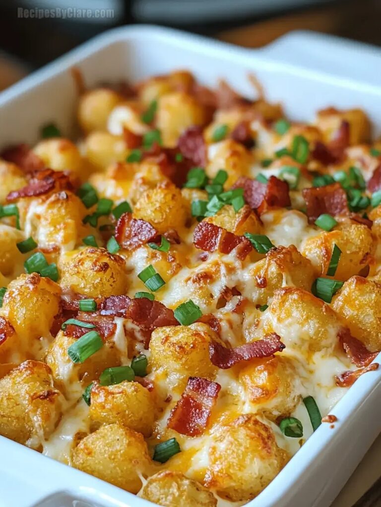 Chicken Bacon Ranch Tater Tot Casserole Recipe