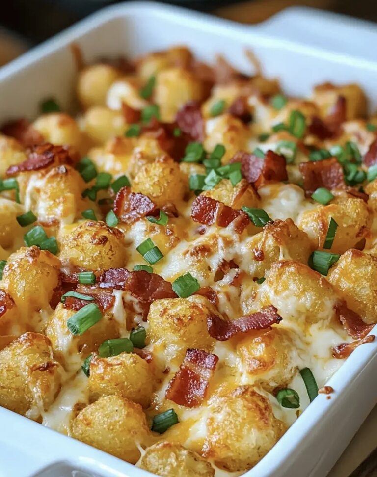 Chicken Bacon Ranch Tater Tot Casserole Recipe