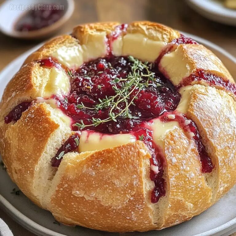 Cranberry Baked Brie Bread Bowl Recipe