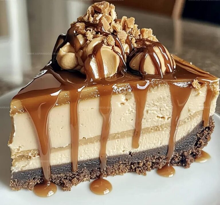 Peanut Butter Cheesecake With Caramel Drizzle Recipe