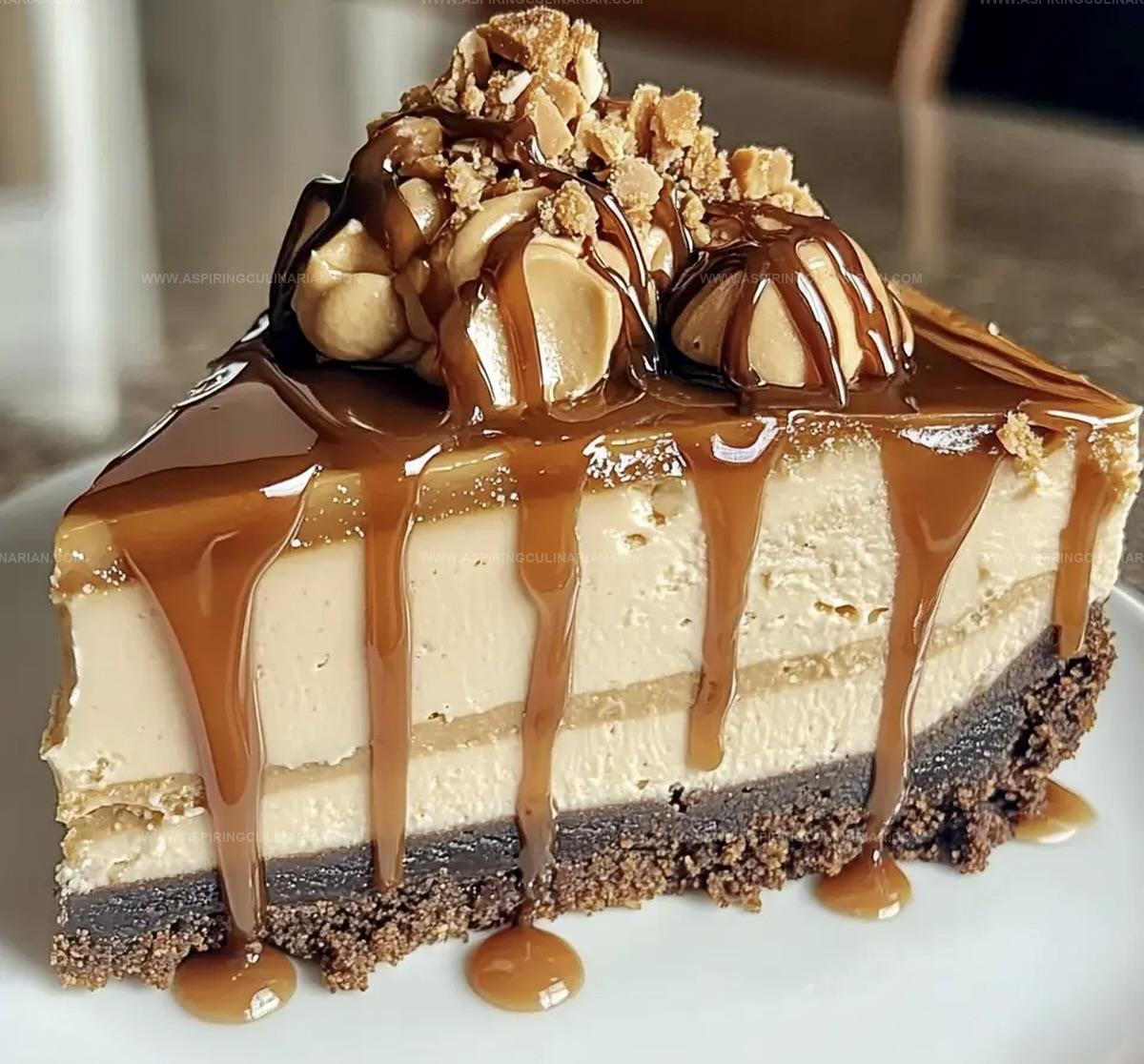 Peanut Butter Cheesecake With Caramel Drizzle Recipe
