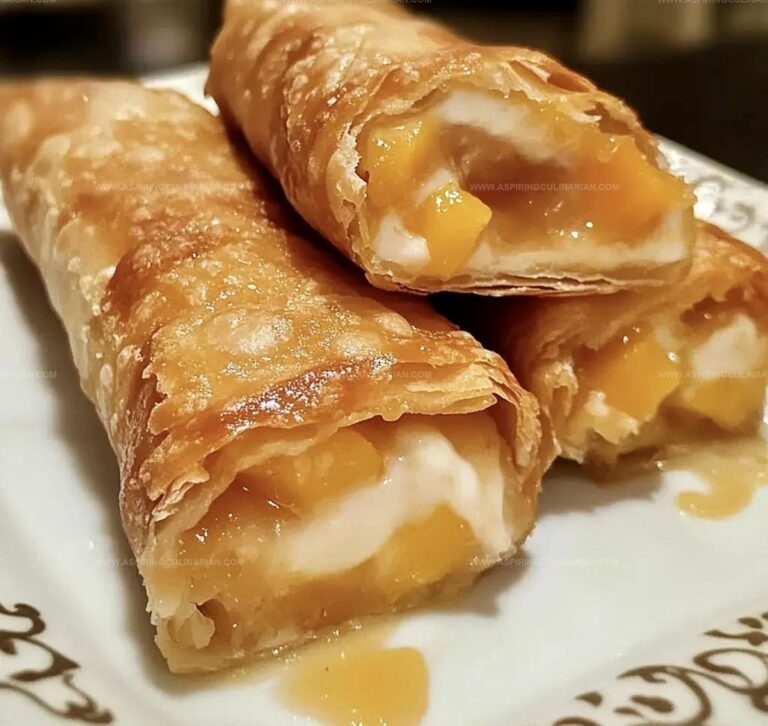 Peach Cobbler Cheesecake Egg Rolls Recipe
