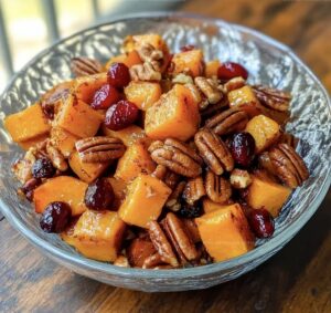 Roasted Butternut Squash Cranberries Pecans Recipe