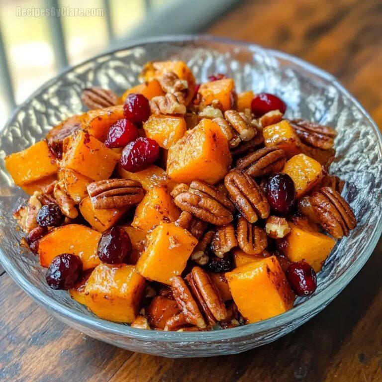 Roasted Butternut Squash Cranberries Pecans Recipe