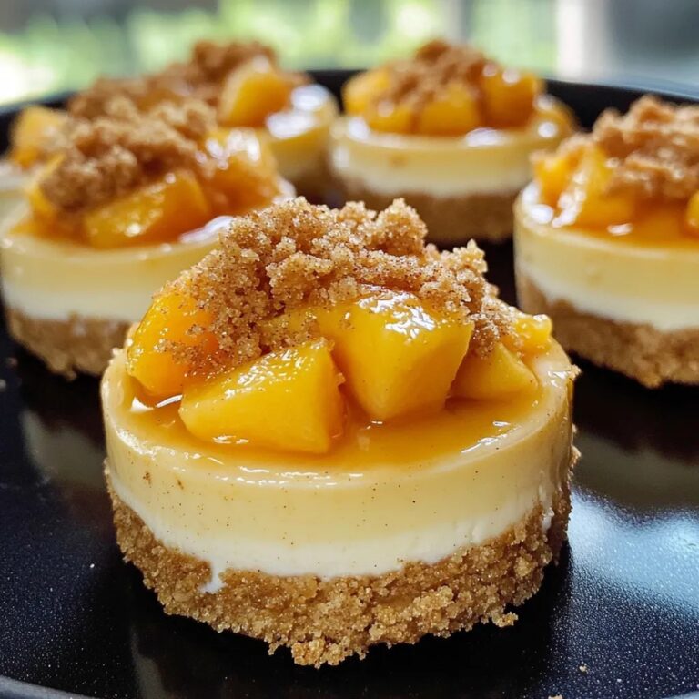 Peach Cobbler Mini Cheesecakes Recipe