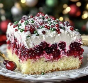 Christmas Cranberry Poke Cake Recipe