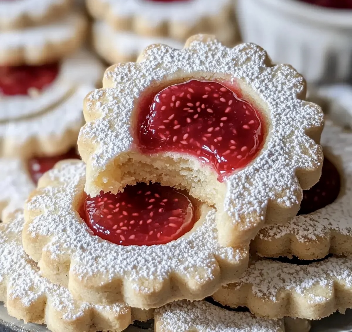 Raspberry Linzer Cookies Recipe