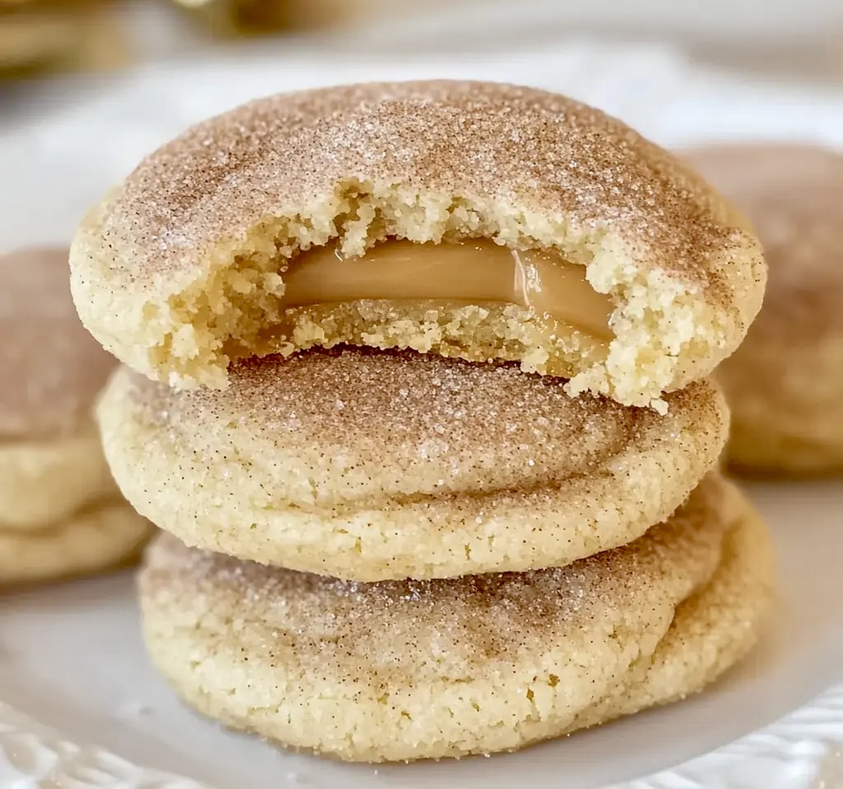 Caramel Stuffed Snickerdoodle Cookies Recipe