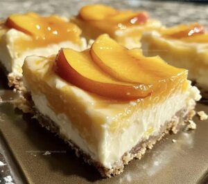 Peaches And Cream Cheesecake Bars Recipe