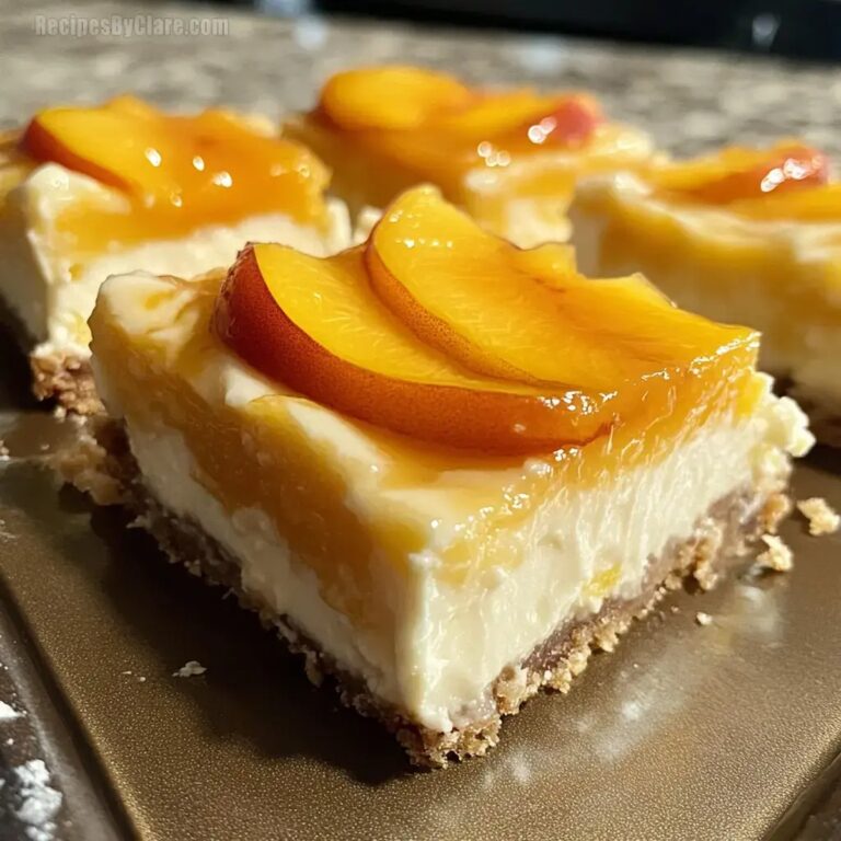 Peaches And Cream Cheesecake Bars Recipe